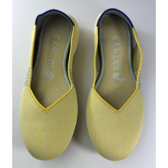 Rothy's Round Toe The Flat Ballet Slip On Knit Shoes Sunshine Yellow Women's 7.5 - Picture 16 of 16